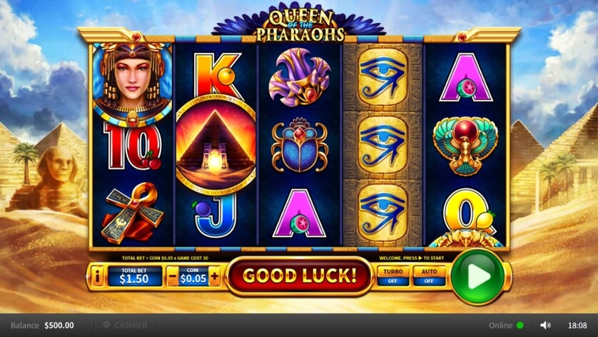 процесс игры Pharaoh Slots